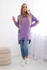 Insulated sweatshirt with longer back violet