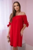 Sukienka wiązana na rękawach czerwony