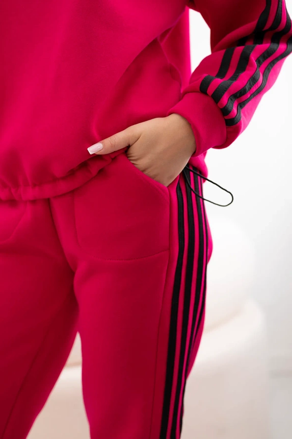 Baumwoll-Set mit Streifen Fuchsia