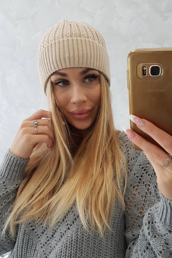 Čiapka tenká Weronika K249 béžová