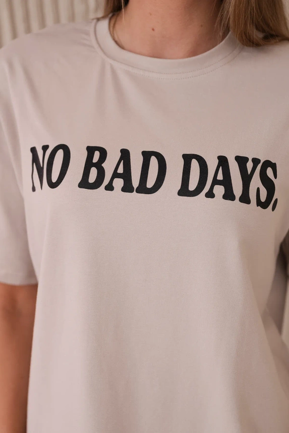 Bavlnená blúzka No Bad Days béžový