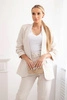 Elegant set of jackets and trousers light beige