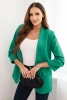 Women's unbuttoned jacket with lining S/M green