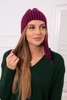 Women's long eared cap Jana K314 fuchsia + black