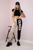 Women's sweatpants with QUEEN inscription black