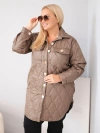 Plus Size quilted women's jacket with collar and pockets fango