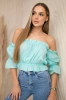 Off-the-shoulder blouse mint