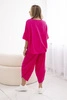 Cotton set blouse + trousers fuchsia