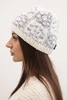 Women's wool winter hat with decorative crystals K399 black