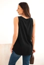 Women's cotton blouse with embroidery black
