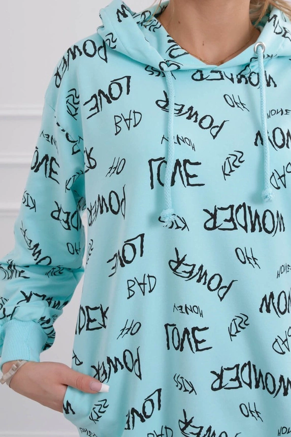 Sweatshirt with inscriptions mint