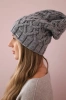 Cap with fleece Sonia K201 dark gray
