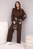 Women's set butter sweatshirt + pants brown