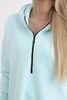 Insulated sweatshirt with slits on the sides mint