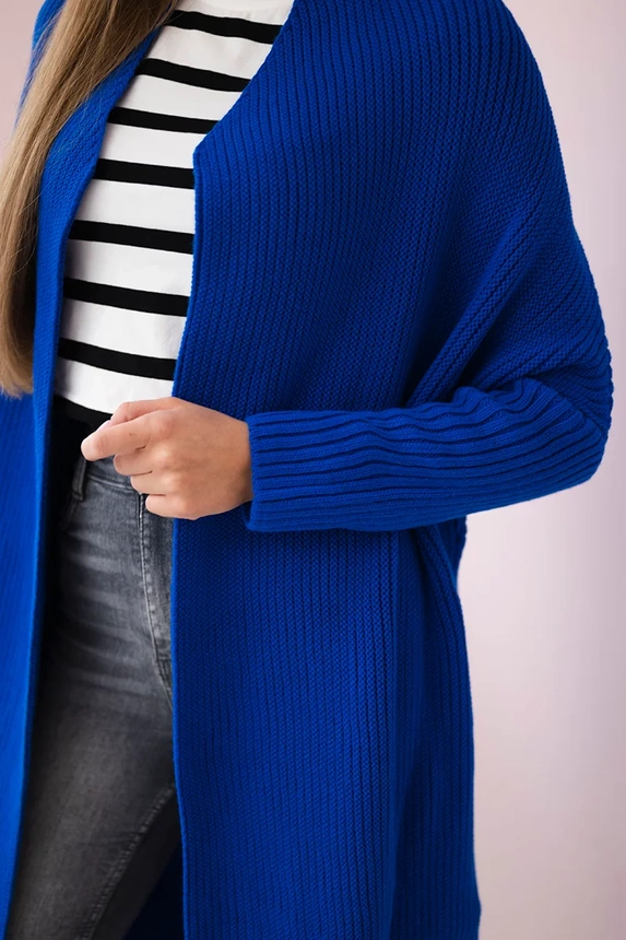 Sweater with batwing sleeve mauve-blue