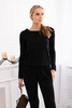 Jumpsuit aus taillierter Viskose schwarz