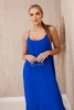Langes trägerloses Kleid kornblumenblau