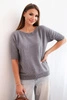 Damenpullover aus Viskose mit kurzen Ärmeln grau