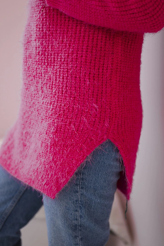 Fluffy sweater pink neon