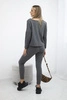 Set with oversized blouse graphite