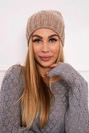 Paris vilnonė kepurė K213 dark beige