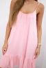 Dress with thin straps powdered pink