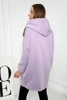 Sweatshirt with short zipper purple