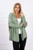 Hooded sweater with batwing sleeve dark mint