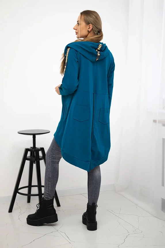 Sweatshirt mit Reißverschluss auf der Rückseite marine