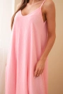 Muslin dress with straps light pink