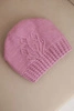Women's winter wool hat with decorative embossing K474 dark pink