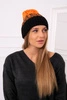 Women's cap Samara K346 black+orange neon