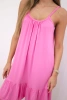 Dress with thin straps pink
