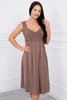 Dress with wide straps cappuccino