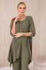 Set Bluse + Hose mit Anhänger  Licht khaki