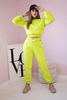Insulated set with a short sweatshirt pistachio