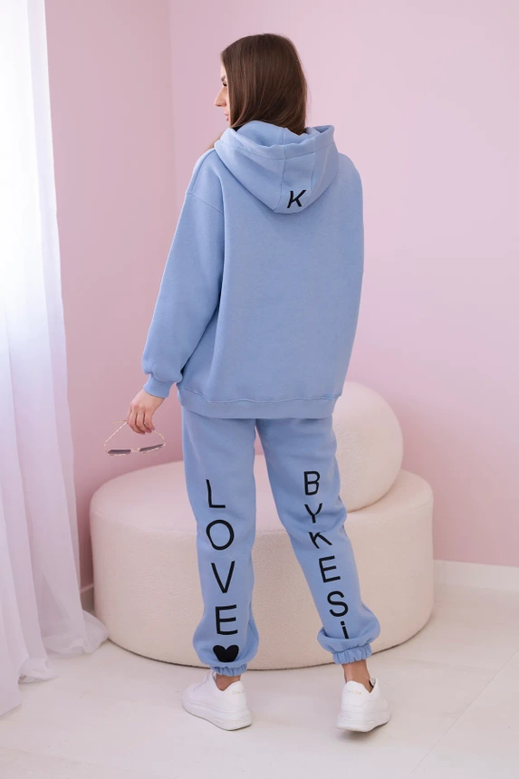 Bedrucktes Baumwoll-Set blau