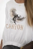 Damenbluse mit Adler und Canyon Schriftzug weiß