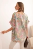 Women's cotton blouse with butterfly motif with short sleeves fango