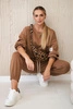 Set sweatshirt + pants buttery fabric camel