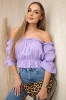 Off-the-shoulder blouse purple