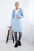 Hooded dress with a hood azure