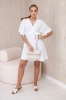 Muslin dress with waist white