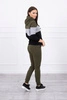 Bunt gestreiftes Set khaki+grau
