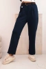Women's set buttery hoodie and pants with a belt navy