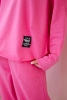 Baumwoll-Sweatshirt-Hosen-Set Hellrosa