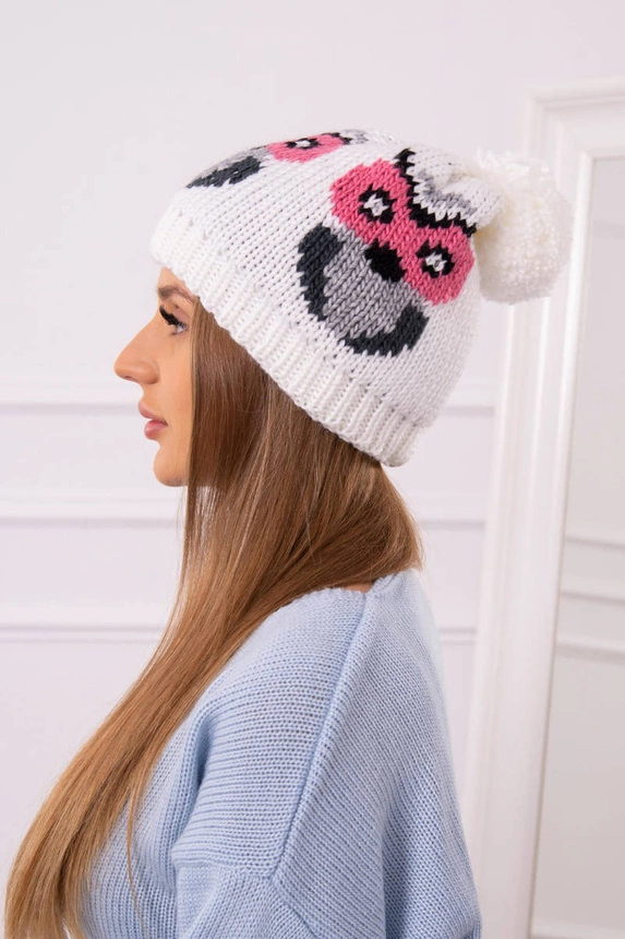 Dámská čepice Owl K340 bílá