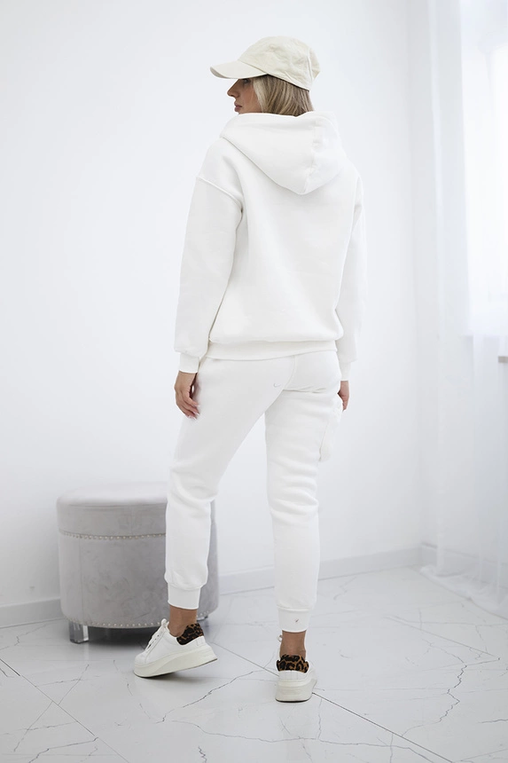 Zateplená súprava s ozdobným vreckom ecru