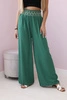 Trousers with a wide elastic waistband green