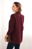 Women's unbuttoned blazer with lining S/M plum